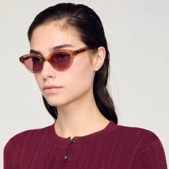 Lunettes De Soleil*SANDRO Lunettes De Soleil Cat Eyes Beige