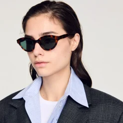 Lunettes De Soleil*SANDRO Lunettes De Soleil Cat Eyes Marron