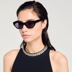 Lunettes De Soleil*SANDRO Lunettes De Soleil Ovales Noir