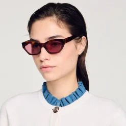 Lunettes De Soleil*SANDRO Lunettes De Soleil Ovales Marron