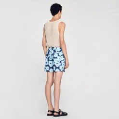 Maillots De Bain|Pantalons & Shorts*SANDRO Maillot De Bain Imprimé Fleurs Bleu