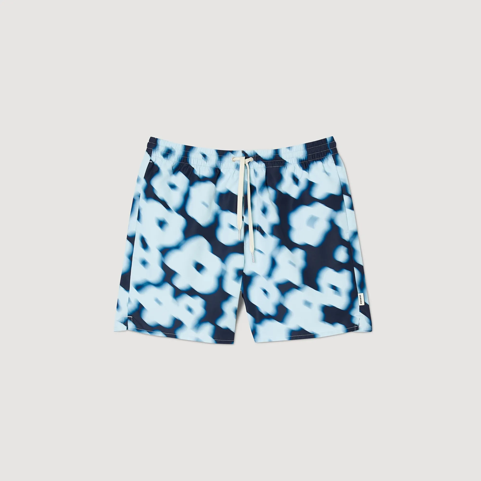 Maillots De Bain|Pantalons & Shorts*SANDRO Maillot De Bain Imprimé Fleurs Bleu