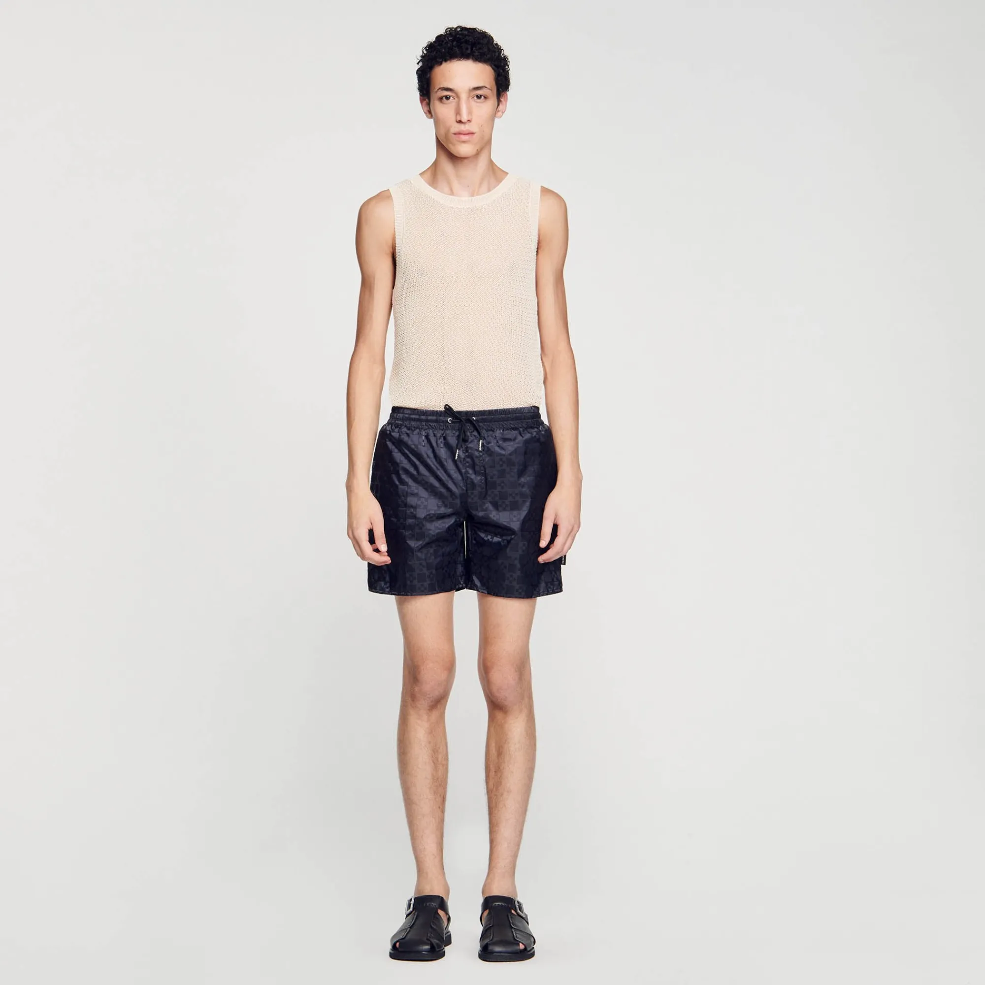 Pantalons & Shorts|Maillots De Bain*SANDRO Maillot De Bain Squarecross Noir