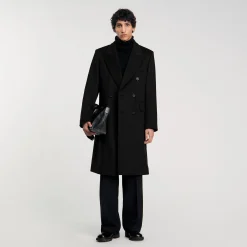Manteaux & Blousons*SANDRO Manteau 3/4 Croisé Noir