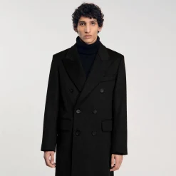 Manteaux & Blousons*SANDRO Manteau 3/4 Croisé Noir