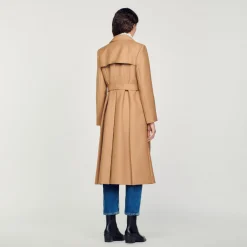 Manteaux*SANDRO Manteau Long Style Trench Camel