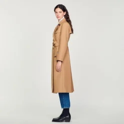 Manteaux*SANDRO Manteau Long Style Trench Camel