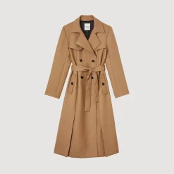 Manteaux*SANDRO Manteau Long Style Trench Camel