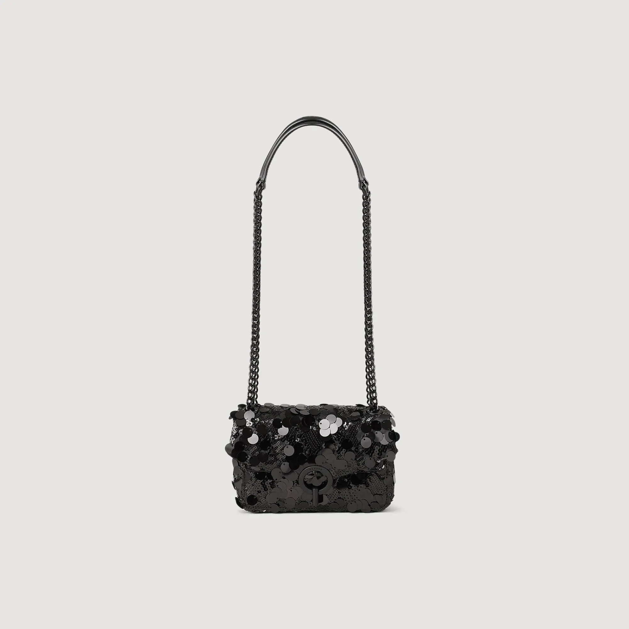 Sacs Porté Épaule|Mini Sacs*SANDRO Mini Sac Yza Sequins Noir