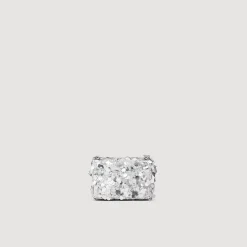 Sacs Porté Épaule|Mini Sacs*SANDRO Mini Sac Yza Sequins Argent