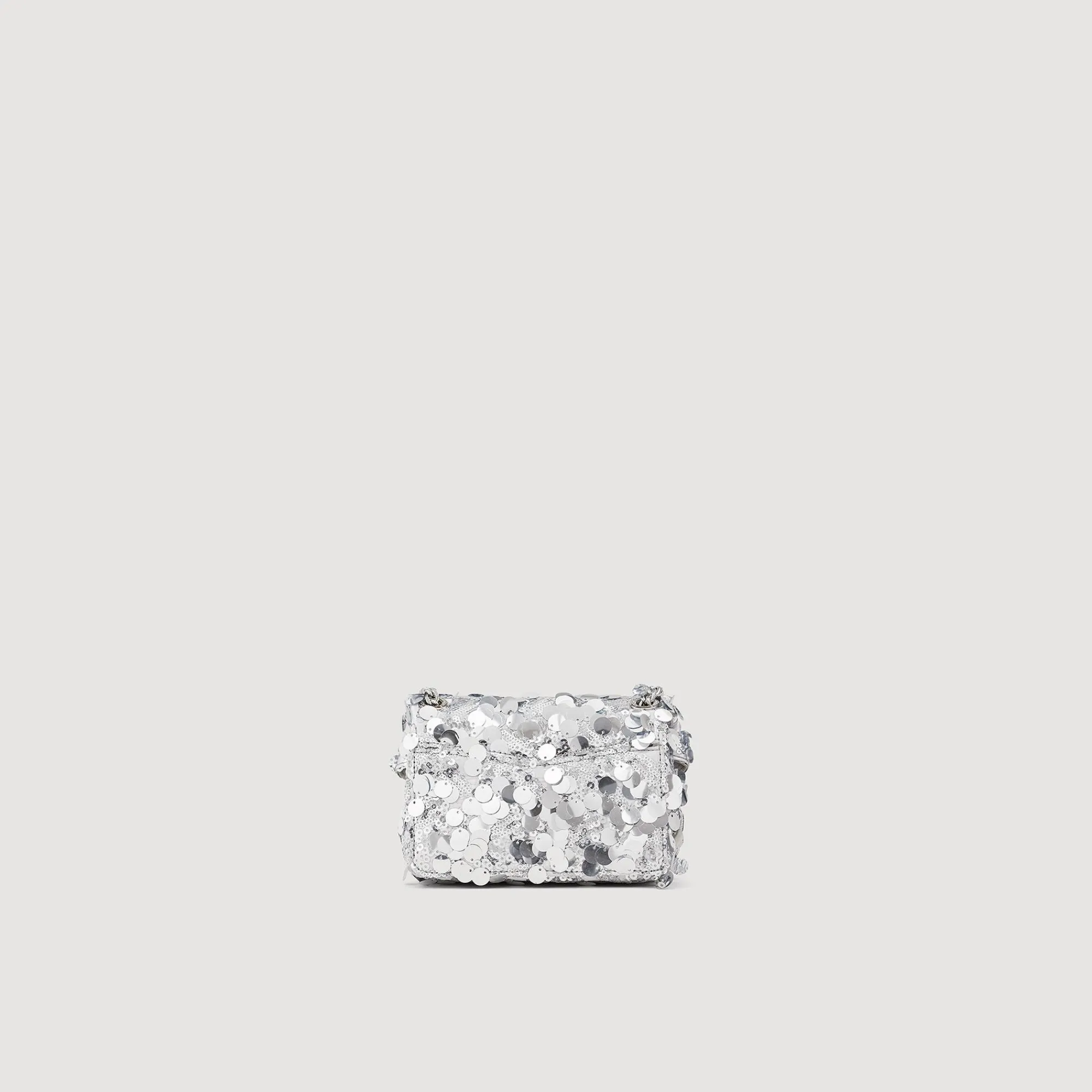 Sacs Porté Épaule|Mini Sacs*SANDRO Mini Sac Yza Sequins Argent