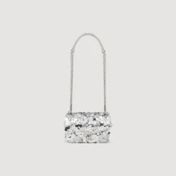 Sacs Porté Épaule|Mini Sacs*SANDRO Mini Sac Yza Sequins Argent