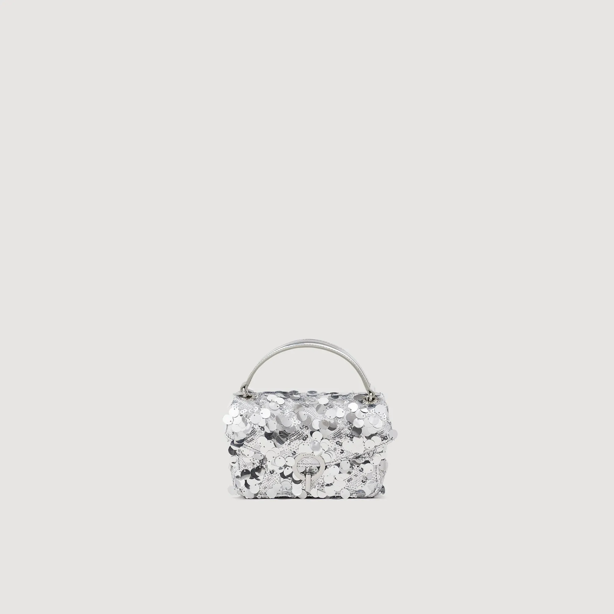 Sacs Porté Épaule|Mini Sacs*SANDRO Mini Sac Yza Sequins Argent