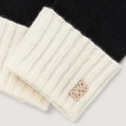 Gants & Bonnets*SANDRO Mitaines En Laine Et Cachemire Noir