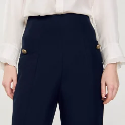 Costumes|Pantalons & Jeans*SANDRO Pantalon à Plis Marine