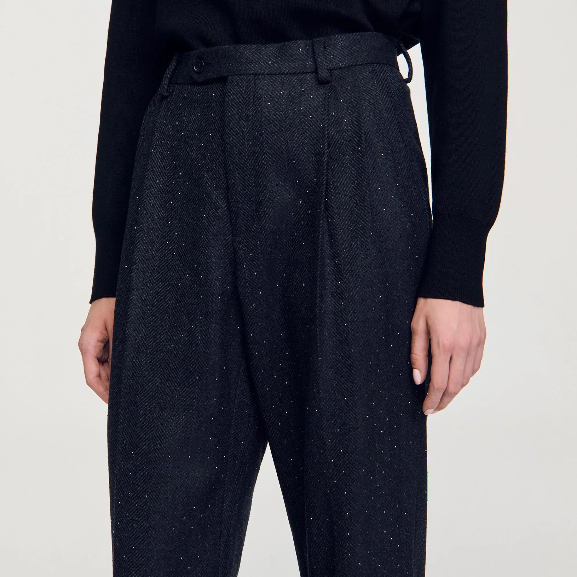 Ensembles|Pantalons & Jeans*SANDRO Pantalon à Rayures Gris Foncé