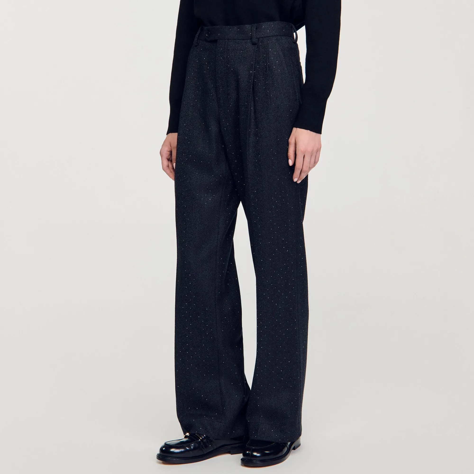 Ensembles|Pantalons & Jeans*SANDRO Pantalon à Rayures Gris Foncé