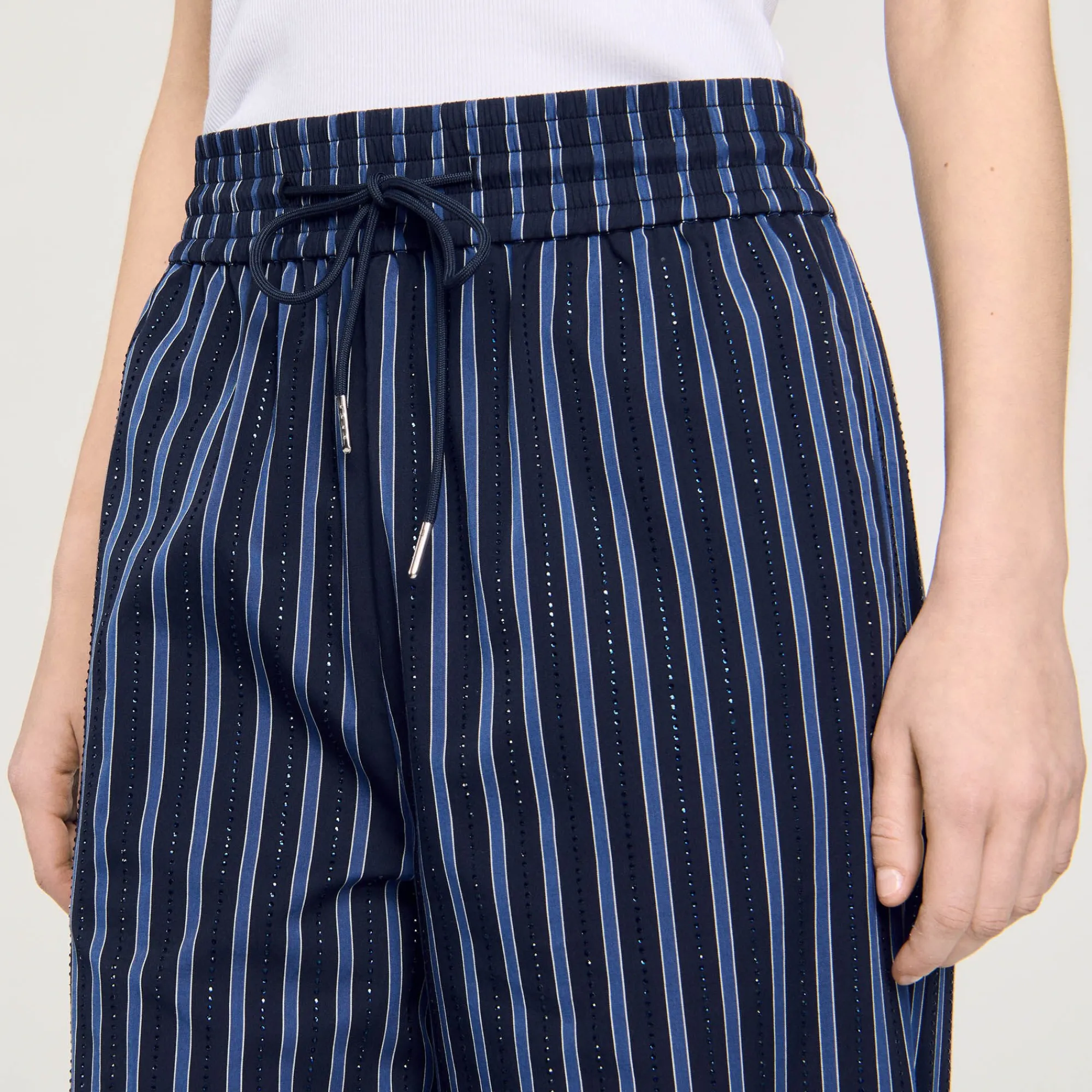 Ensembles|Pantalons & Jeans*SANDRO Pantalon à Rayures Bleu