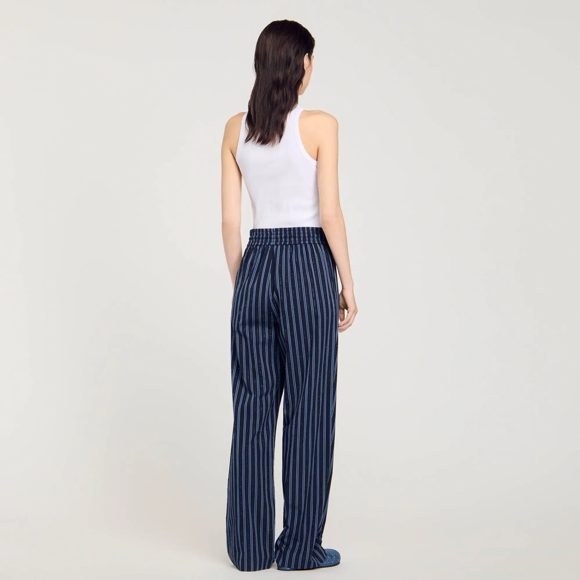 Ensembles|Pantalons & Jeans*SANDRO Pantalon à Rayures Bleu