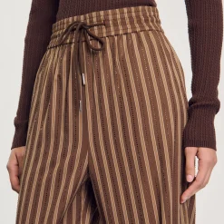 Ensembles|Pantalons & Jeans*SANDRO Pantalon à Rayures Marron