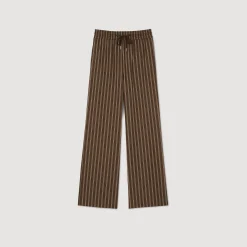 Ensembles|Pantalons & Jeans*SANDRO Pantalon à Rayures Marron