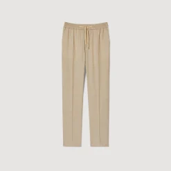 Pantalons & Shorts*SANDRO Pantalon à Taille élastiquée Taupe
