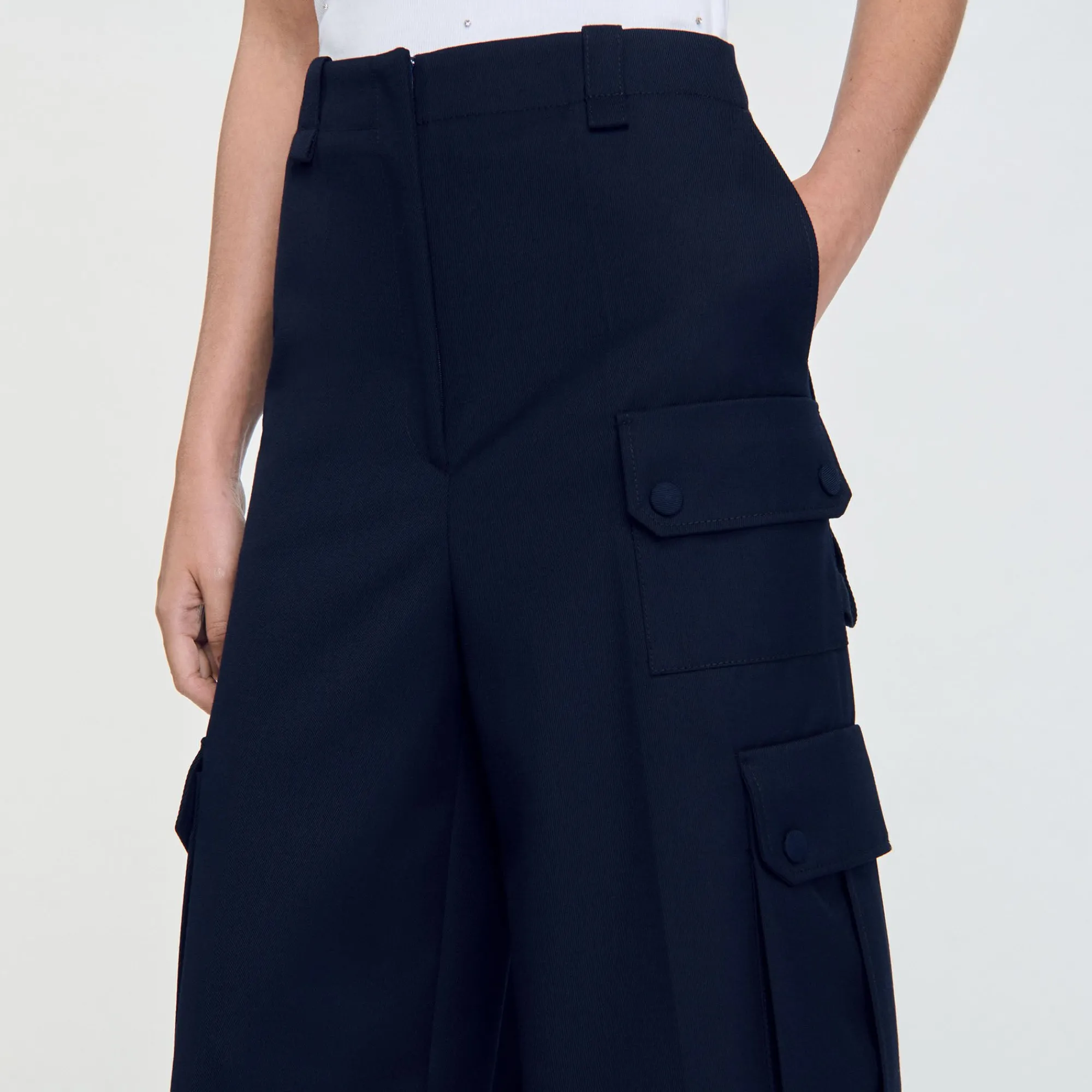 Ensembles|Pantalons & Jeans*SANDRO Pantalon Cargo Marine