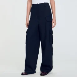 Ensembles|Pantalons & Jeans*SANDRO Pantalon Cargo Marine
