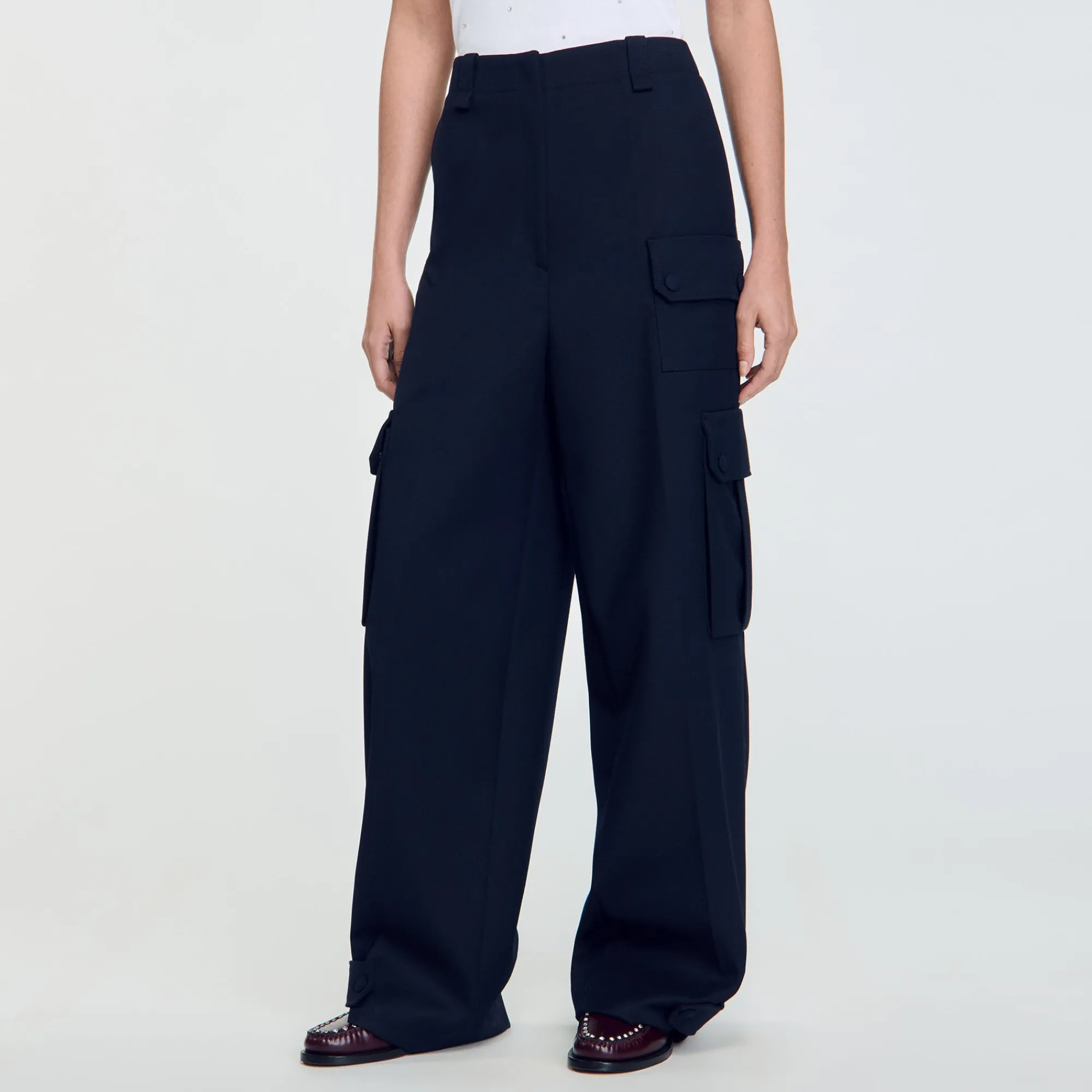 Ensembles|Pantalons & Jeans*SANDRO Pantalon Cargo Marine