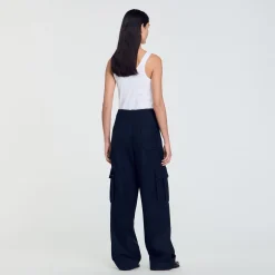 Ensembles|Pantalons & Jeans*SANDRO Pantalon Cargo Marine