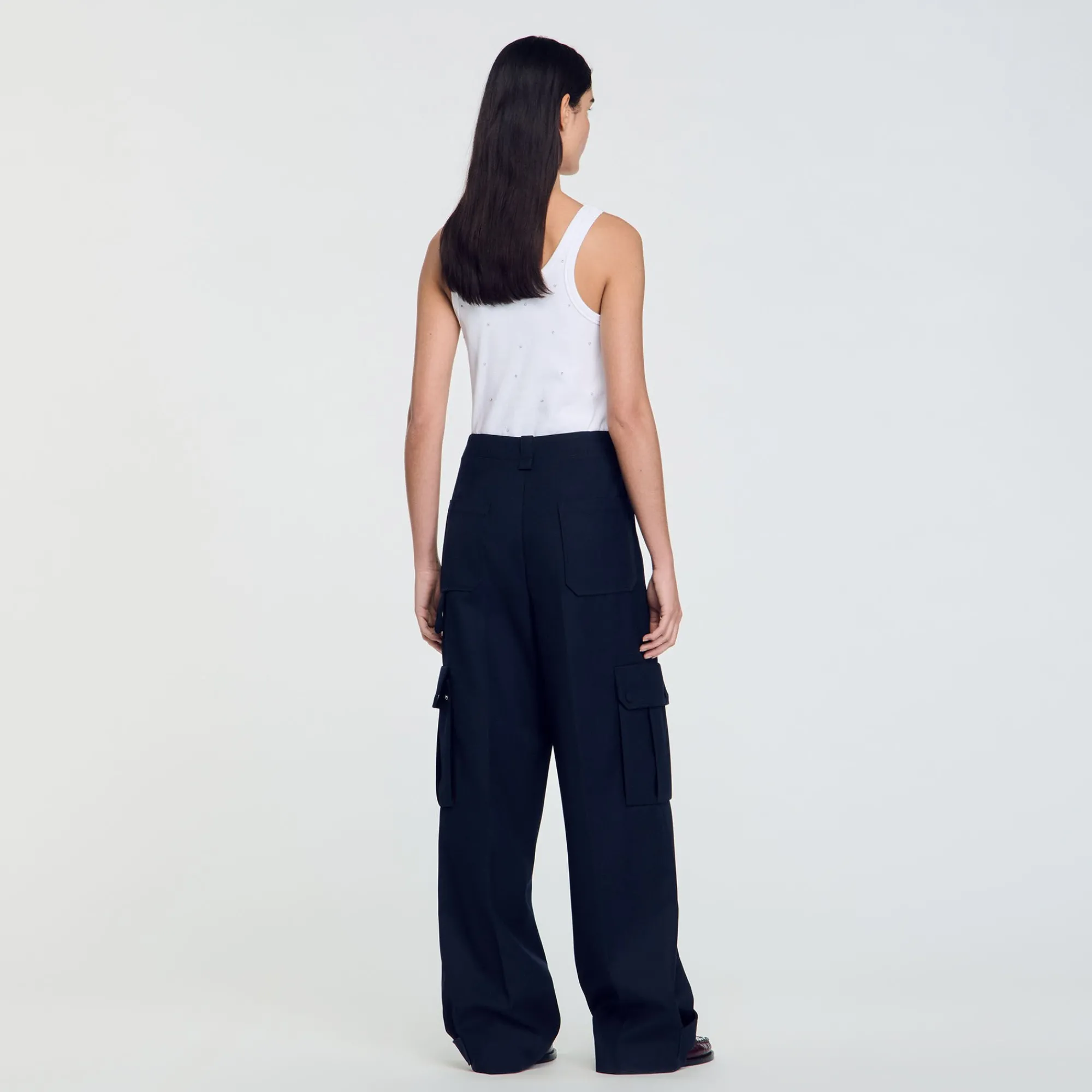 Ensembles|Pantalons & Jeans*SANDRO Pantalon Cargo Marine