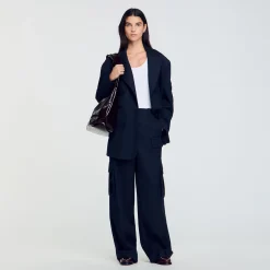 Ensembles|Pantalons & Jeans*SANDRO Pantalon Cargo Marine