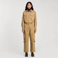 Pantalons & Jeans*SANDRO Pantalon Cargo Kaki