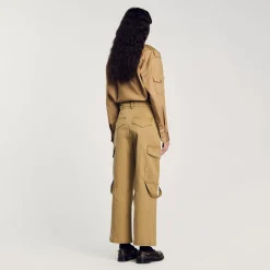 Pantalons & Jeans*SANDRO Pantalon Cargo Kaki
