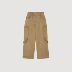 Pantalons & Jeans*SANDRO Pantalon Cargo Kaki