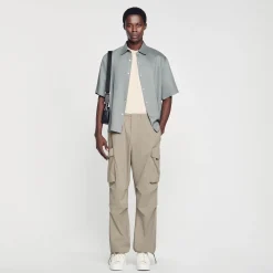 Pantalons & Shorts*SANDRO Pantalon Cargo Kaki clair