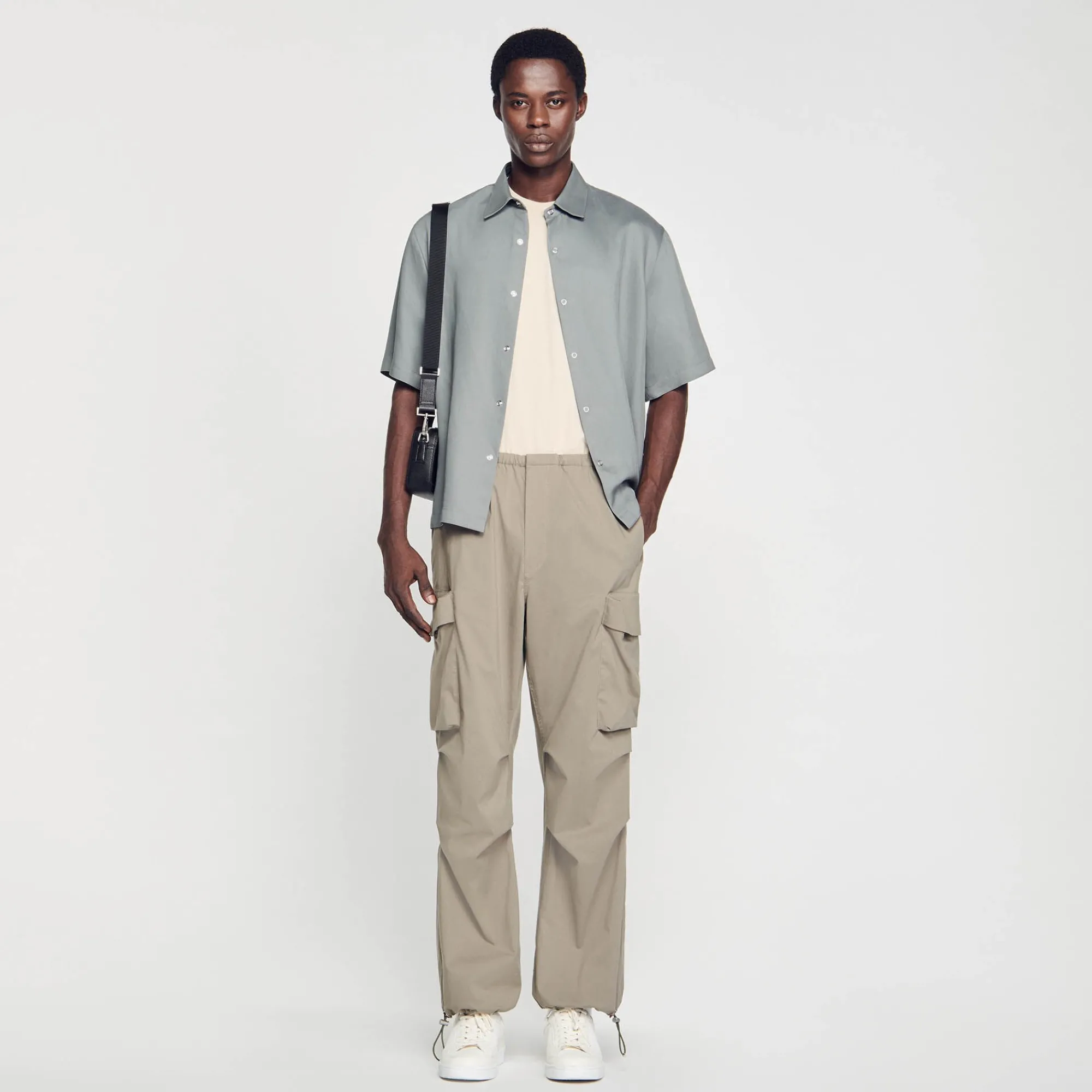 Pantalons & Shorts*SANDRO Pantalon Cargo Kaki clair
