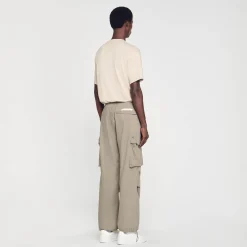 Pantalons & Shorts*SANDRO Pantalon Cargo Kaki clair