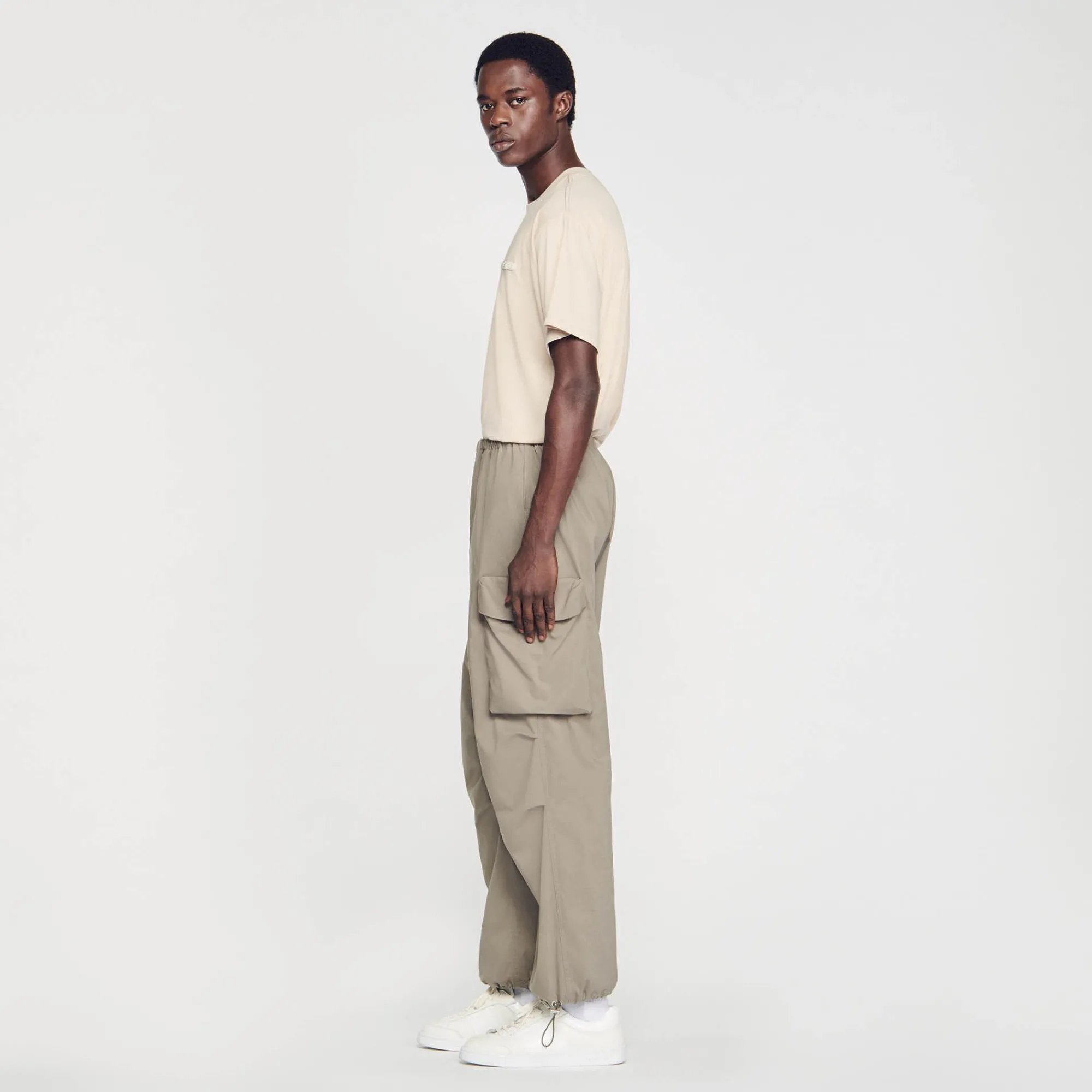 Pantalons & Shorts*SANDRO Pantalon Cargo Kaki clair
