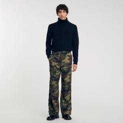 Pantalons & Shorts*SANDRO Pantalon Cargo Camouflage Camouflage kaki