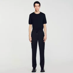 Pantalons & Shorts*SANDRO Pantalon Cargo élastiqué Noir
