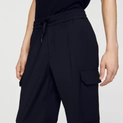 Pantalons & Shorts*SANDRO Pantalon Cargo élastiqué Noir