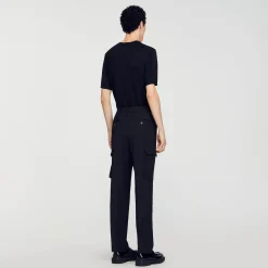 Pantalons & Shorts*SANDRO Pantalon Cargo élastiqué Noir