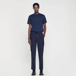 Pantalons & Shorts*SANDRO Pantalon Cargo élastiqué Marine