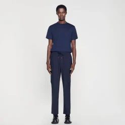 Pantalons & Shorts*SANDRO Pantalon Cargo élastiqué Marine