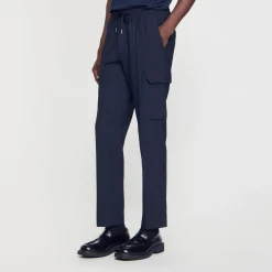 Pantalons & Shorts*SANDRO Pantalon Cargo élastiqué Marine