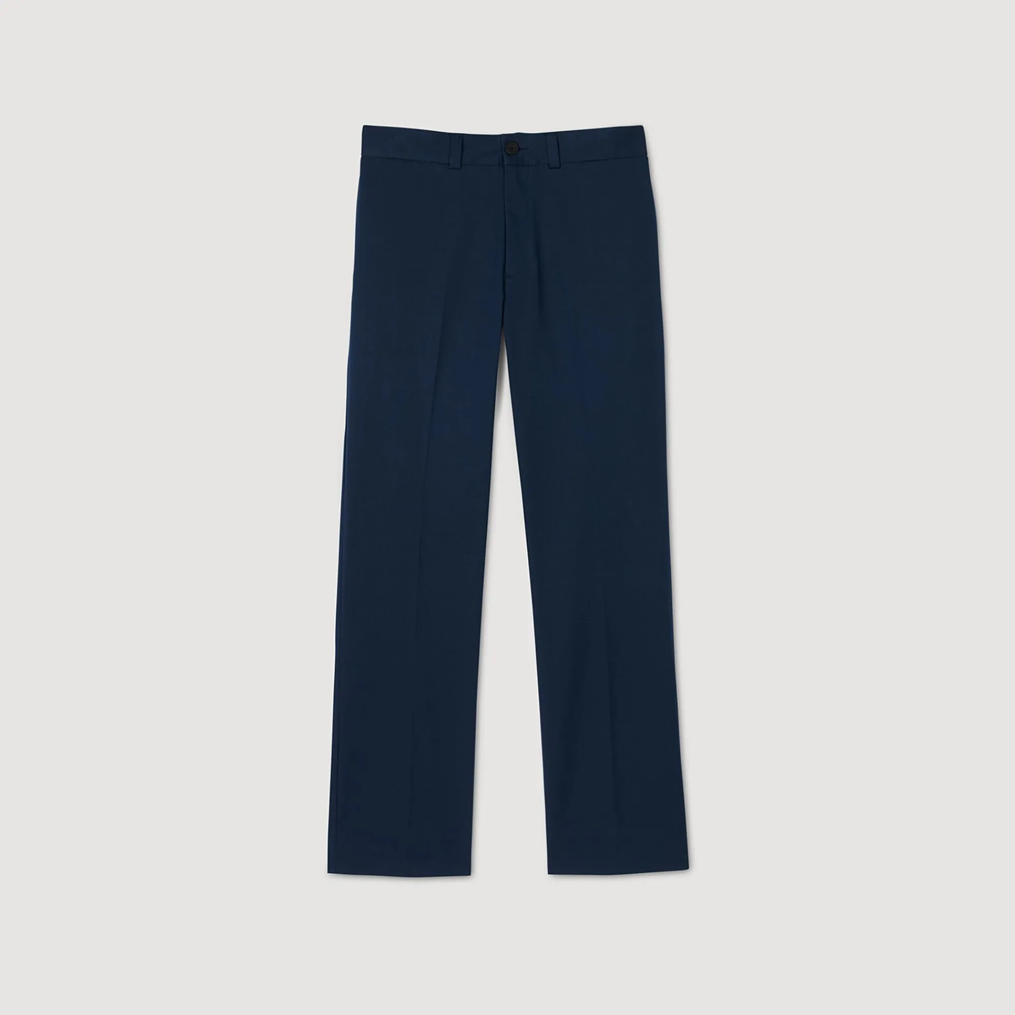 Pantalons & Shorts*SANDRO Pantalon Chino Droit Marine Foncé