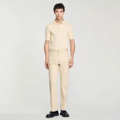Pantalons & Shorts*SANDRO Pantalon Chino Droit Ficelle