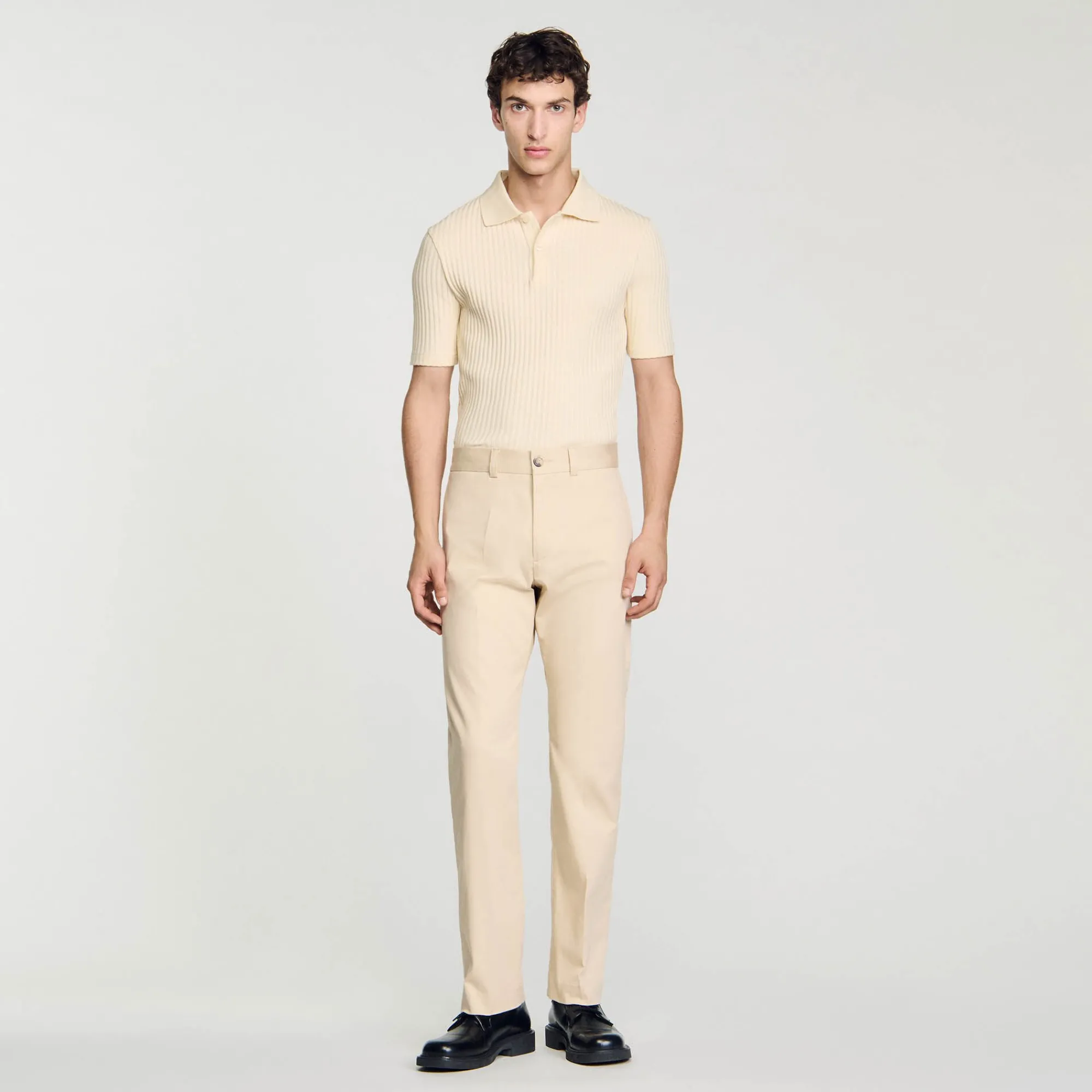 Pantalons & Shorts*SANDRO Pantalon Chino Droit Ficelle