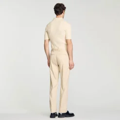 Pantalons & Shorts*SANDRO Pantalon Chino Droit Ficelle